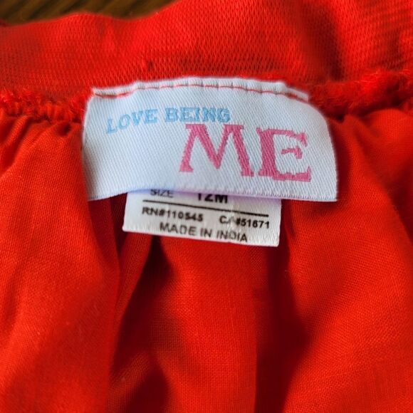 Valentines Day Red Heart Little Giel's Skirt Size 12 Months by Love Being Me - Picture 3 of 7